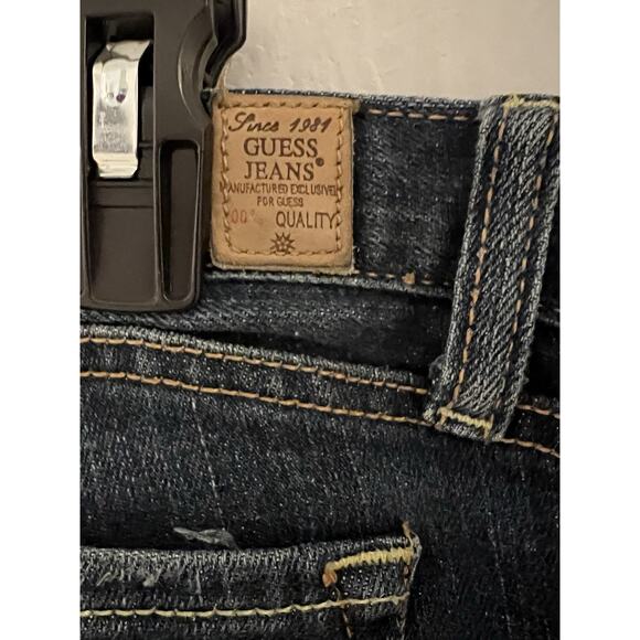 Guess Mid Rise Boot Cut Blue Jeans Sz 32 Stretch Vintage 90’s - Picture 5 of 7
